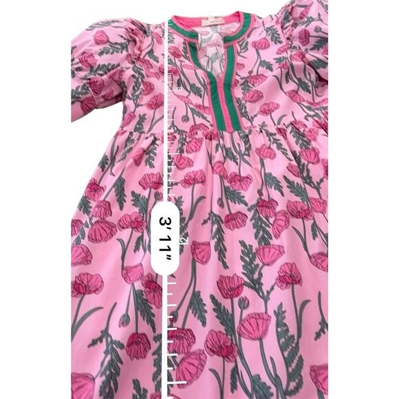 ENTRO Caught Up Pink Floral Midi Dress size Small - Picture 14 of 16